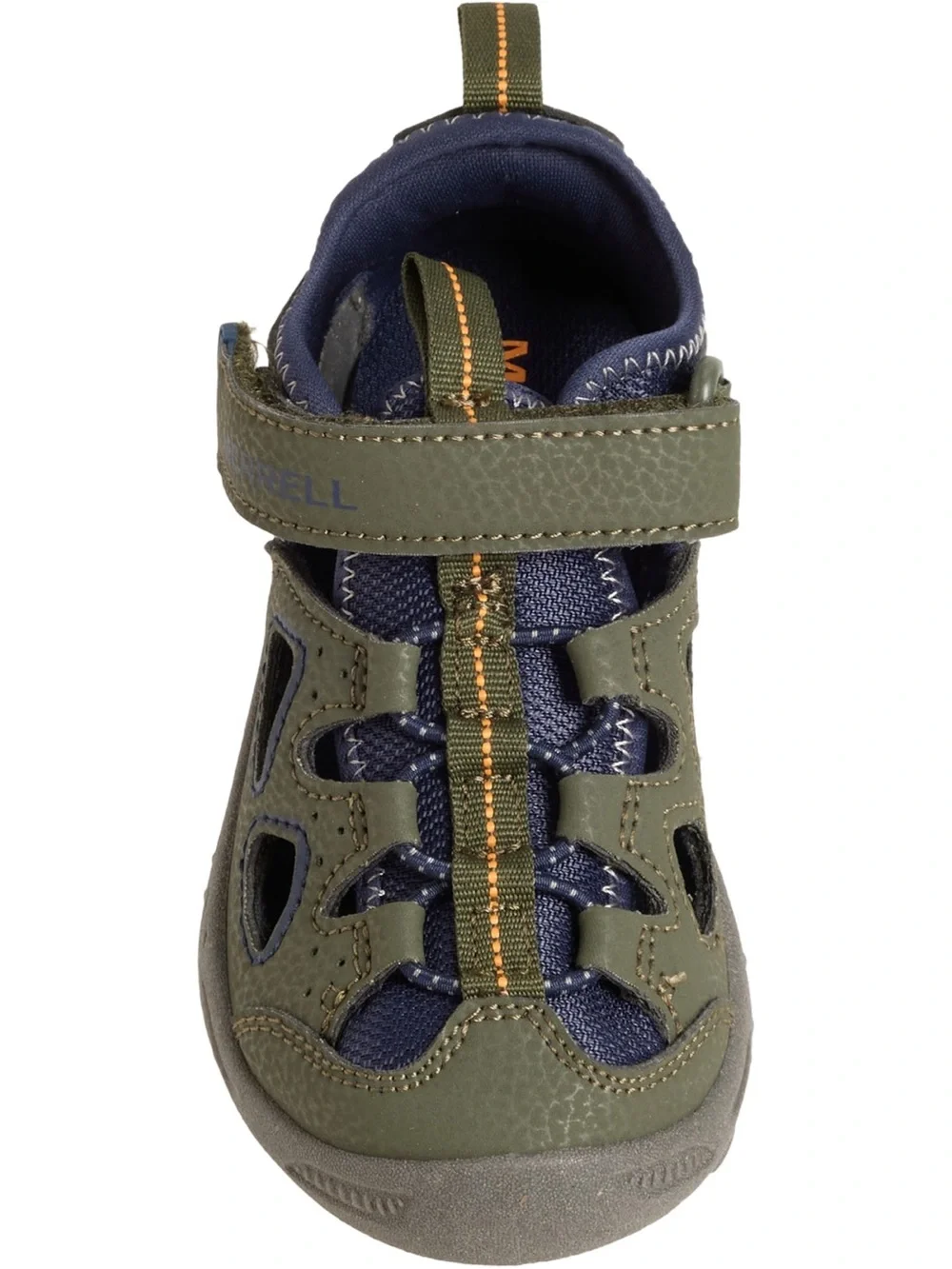 Merrell Kids Olive Green and Navy Closed-Toe Sandal